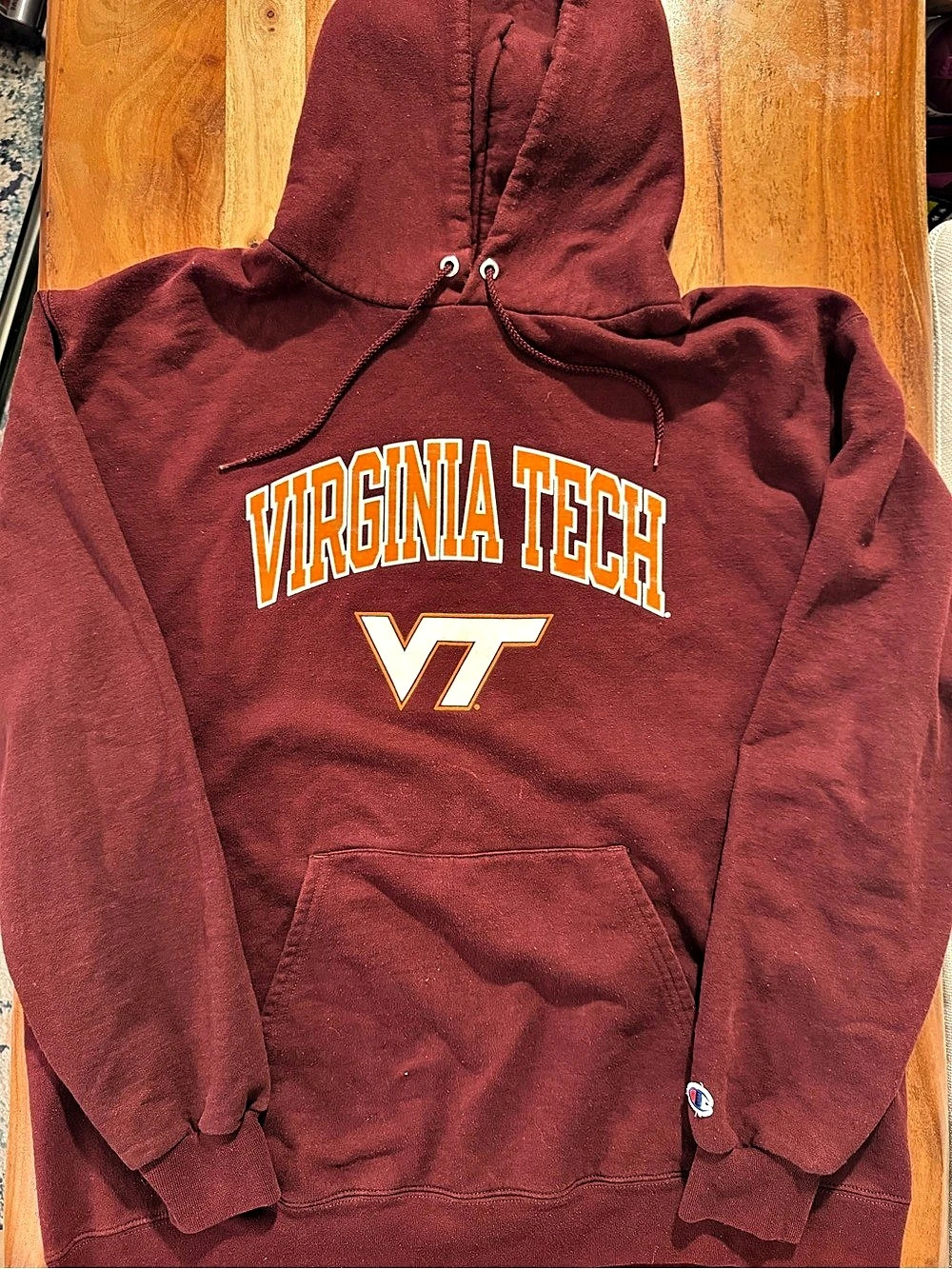 Champion Virginia Tech Hokies Collegiate Hoodie XL Red